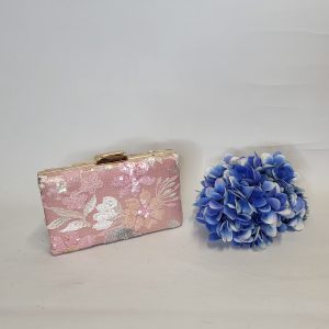 CLEMENTINE - PINK FLORAL CLUTCH BAG