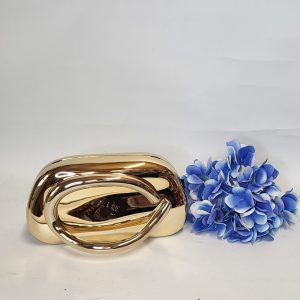 PERDY - METALIC GOLD BOX BAG