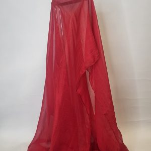 RED CHIFFON PASHMINA WRAP SHAWL