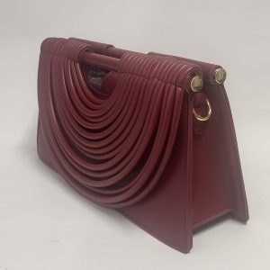 LAUREL - WINE  GRAB CLUTCH BAG