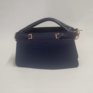 TIFFANI - NAVY FAUX CROC SKIN CLUTCH BAG
