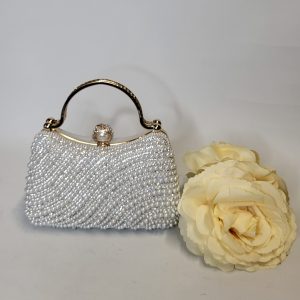 EIMEAR - IVORY WHITE PEARL BOX CLUTCH BAG