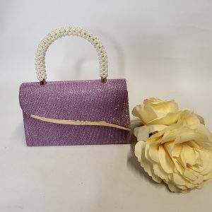 SAOIRSE -  LILAC AND PEARL BOX CLUTCH BAG