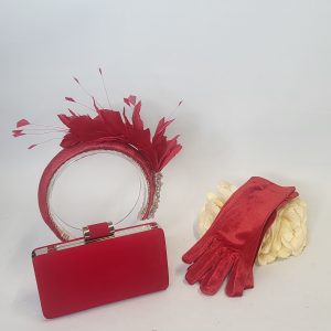 LAINEY - RED VELVET LADIES GLOVES