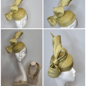 ESTHER - PALE LEMON PILLBOX FASCINATOR