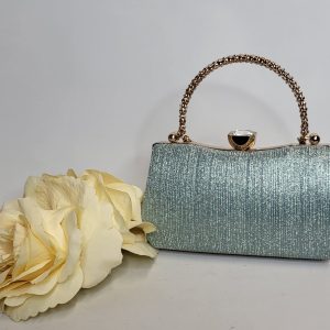 ELLEN - SAGE GREEN BOX CLUTCH BAG