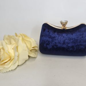 ESME - ROYAL NAVY BOX CLUTCH BAG
