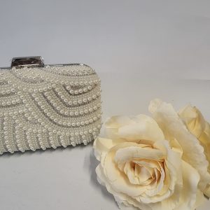 NADIA - PEARL AND RHINSTONE CLUTCH BAG