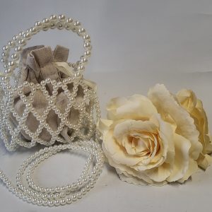 CILLA - PEARL AND BEIGH CLUTCH BAG
