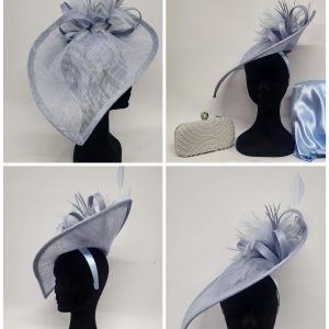 VOGUE - POWDER BLUE LARGE DISH FASCINATOR