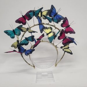 WILMA - MULTICOLOURED BUTTERFLY CROWN. - HIRE ONLY