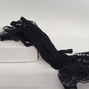 BLACK MESH AND LACE LADIES DAY GLOVES