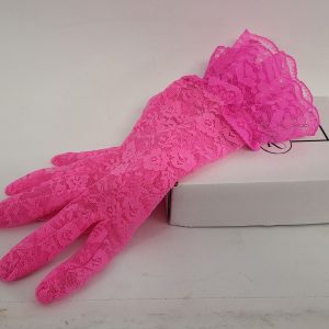 HOT PINK LACE LADIES DAY GLOVES