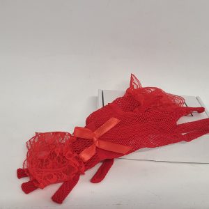 RED MESH AND LACE LADIES DAY GLOVES