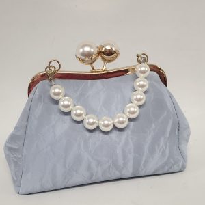 MILLY - POWDER BLUE AND PEARL CLUTCH BAG