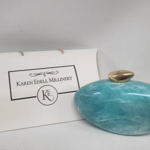 SELINA - TURQUOISE BOX  CLUTCH BAG