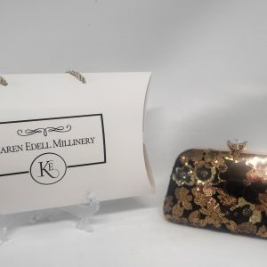 ROSEANNA - BLACK AND GOLD BOX CLUTCH BAG