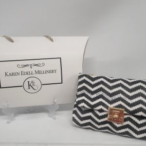 WILLOW - BLACK AND WHITE SOFT CLUTCH BAG