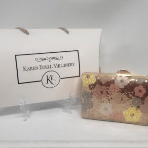 EMMY - GOLD, LEMON, PINK AND SAGE COLOURED CLUTCH BAG