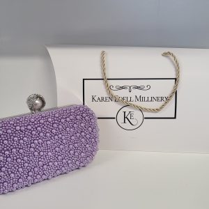 DANNA -  LILAC PEARL BOX CLUTCH BAG