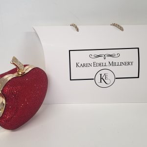 PAGAN - APPLE RHINESTONE CLUTCH BAG