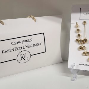 INDIA - GOLD BALL NECKLACE AND EARRING SET