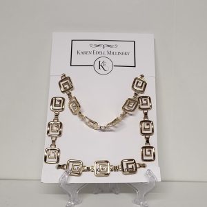 ATHENA - GOLD NECKLACE , EARRINGS  AND BRACELET SET