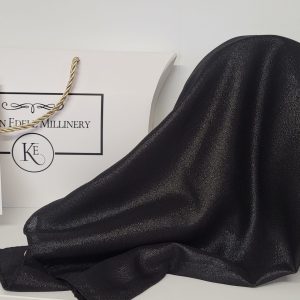 BLACK PASHMINA WRAP SHAWL AND RHINESTONE BROOCH GIFT SET