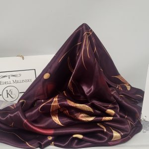 BURGUNDY  SCARF  AND SCARF RING GIFT SET