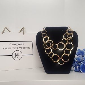 ELLIE -  GOLD COLLAR BIB NECKLACE